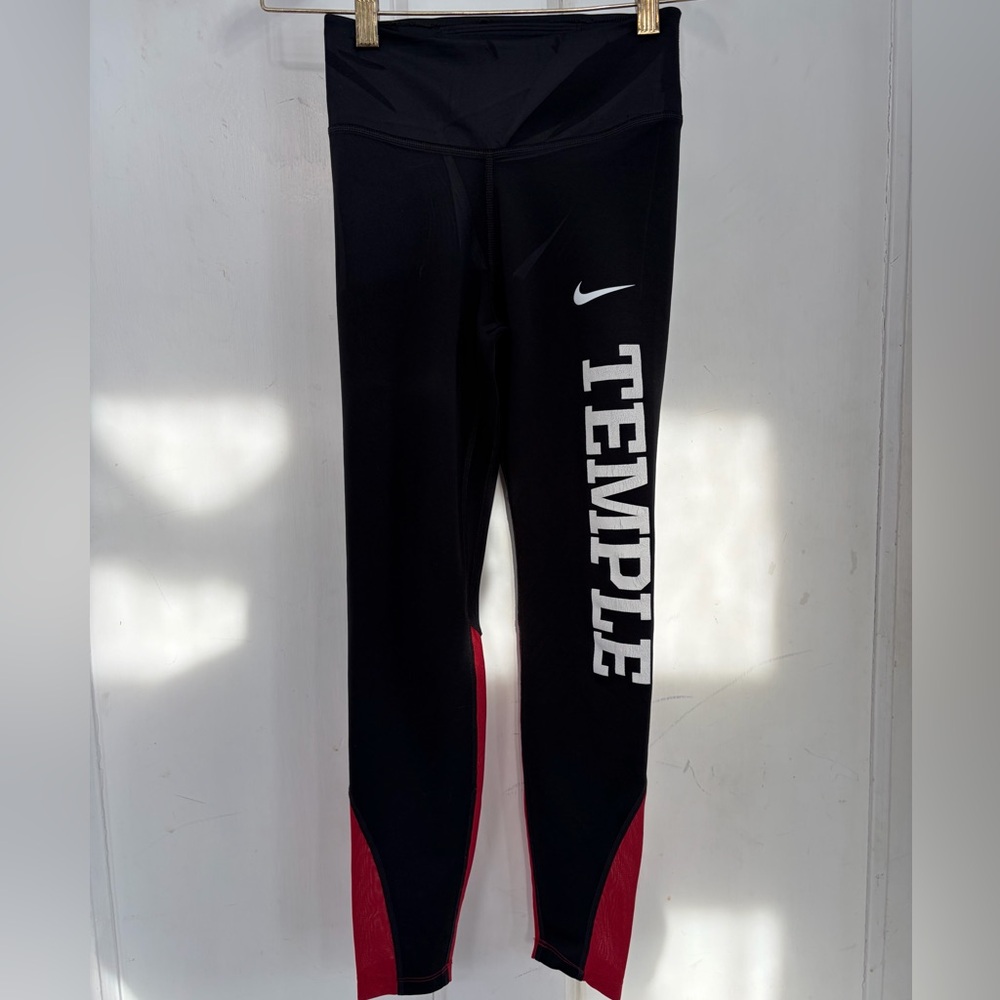 Temple college branded Nike Black Dri-FIT Leggings